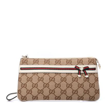 Gucci Monogram Mayfair Wristlet Off White 1 of 6