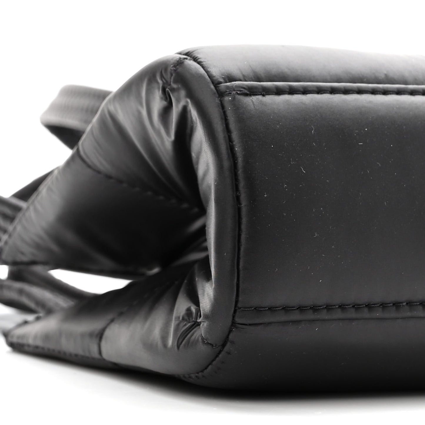 Nylon Small Puff Shopping Bag Black
