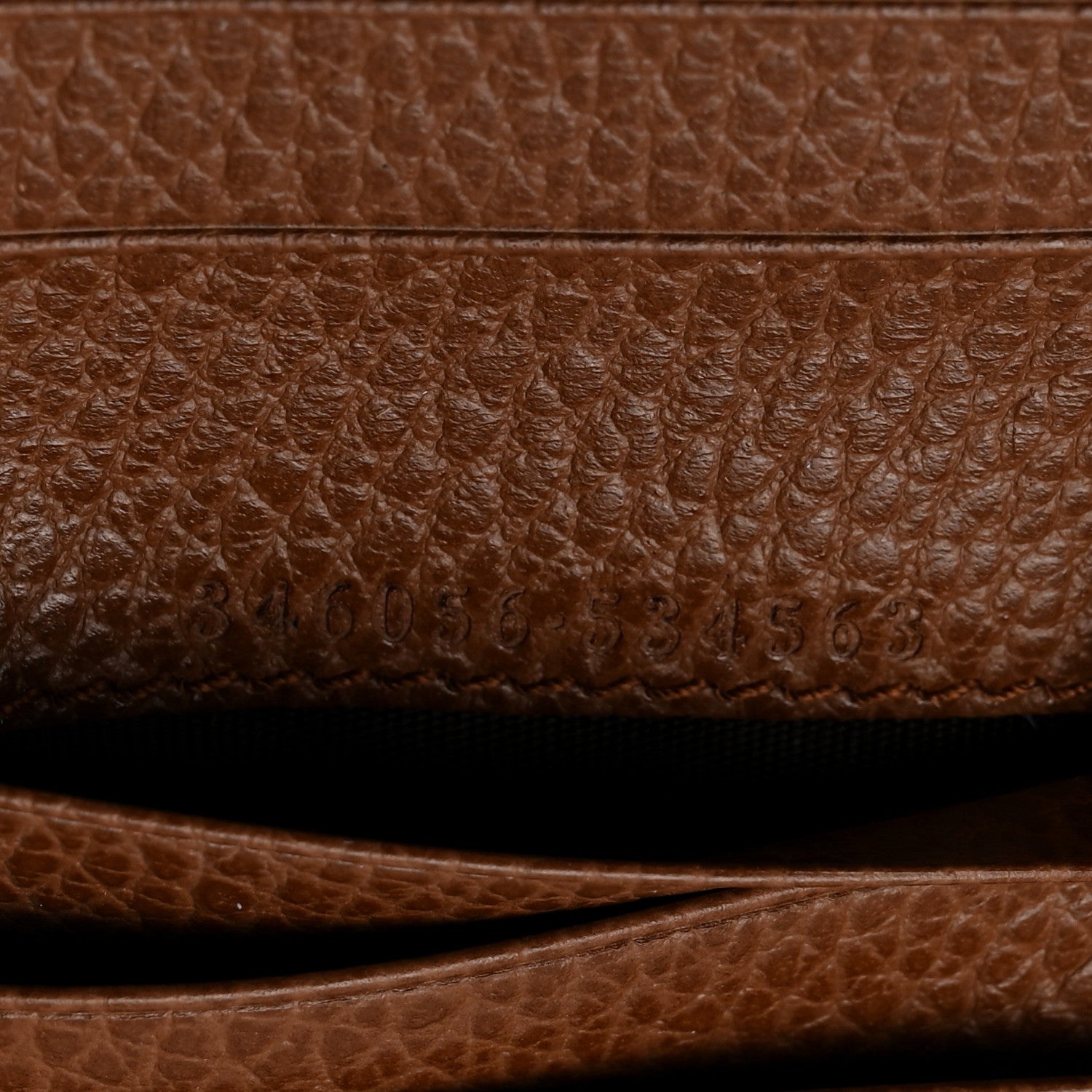 Gucci Monogram Dollar Calfskin Zip Around French Wallet Beige Ebony Tabacco 7 of 8
