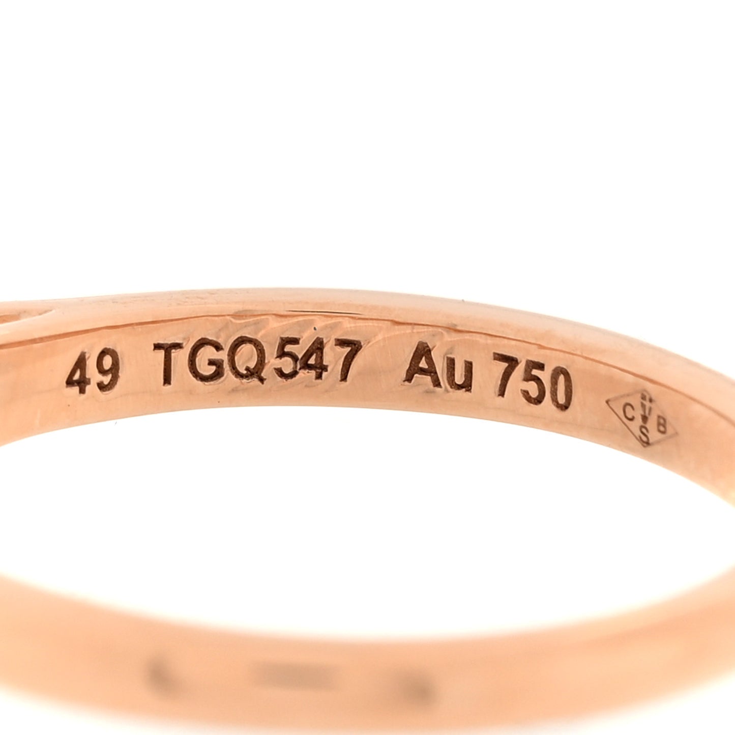 18K Pink Gold Diamond .23ct 1895 Solitaire Engagement Ring 49 4.75