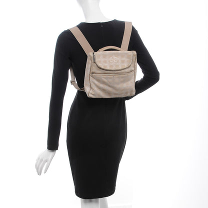 Chanel Nylon Travel Backpack Beige 2 of 12