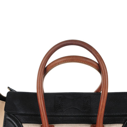 Celine Calfskin Linen Mini Tri-Color Luggage Beige 17 of 17