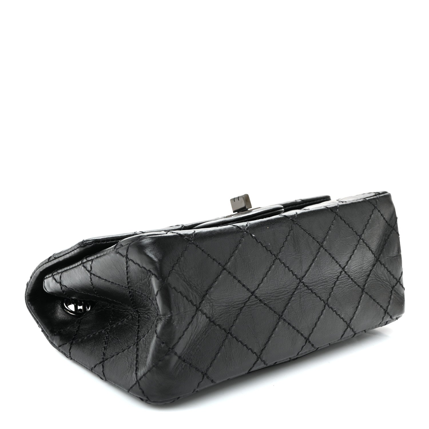 Chanel Aged Calfskin Quilted 2.55 Reissue Mini Flap So Black 4 of 9