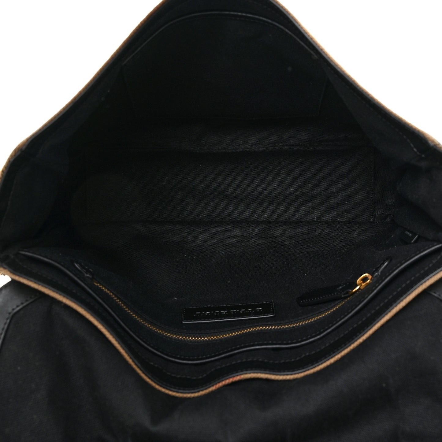 Canvas Mega Check Large Baildon Messenger Bag Black