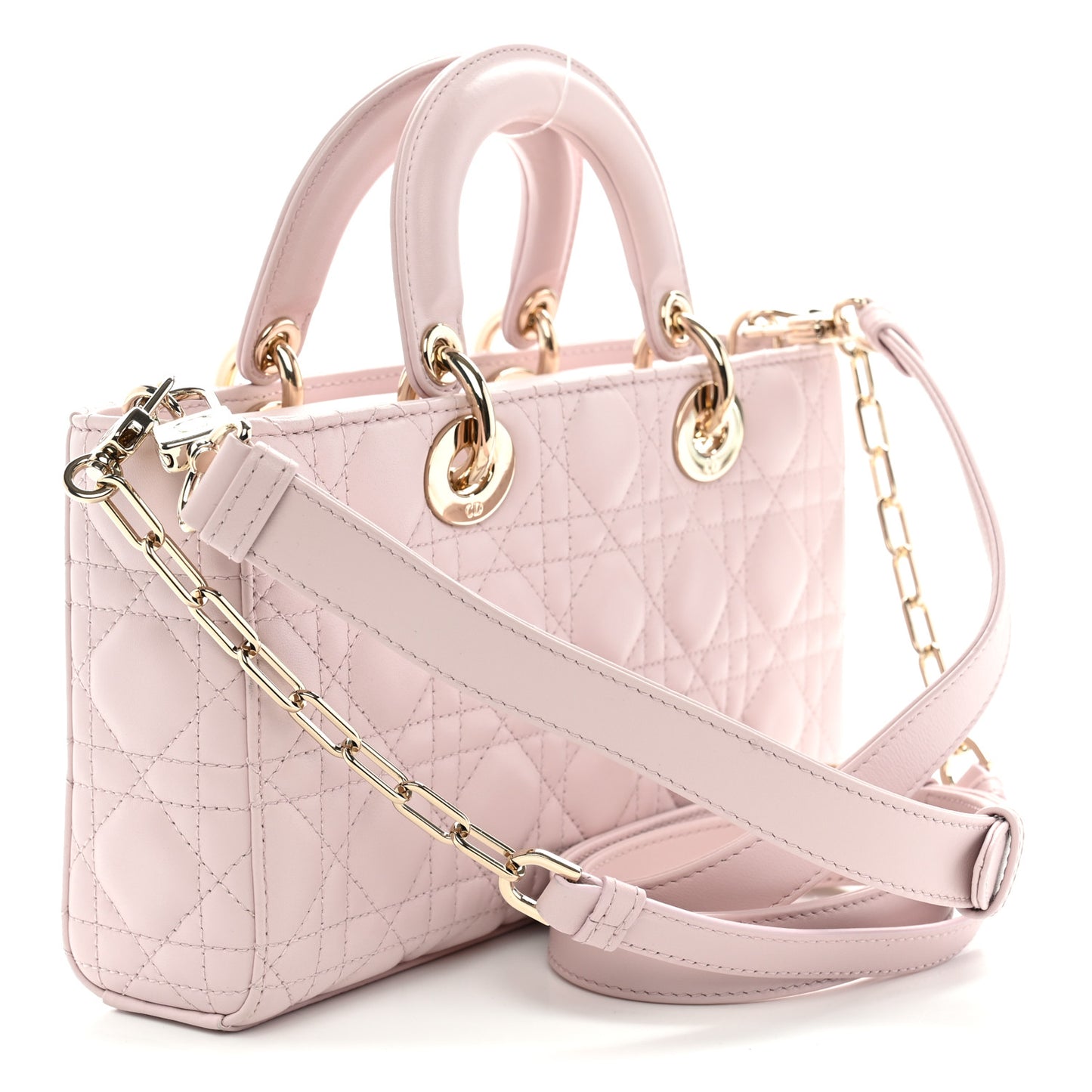 Lambskin Cannage Medium Lady D-Joy Light Pink