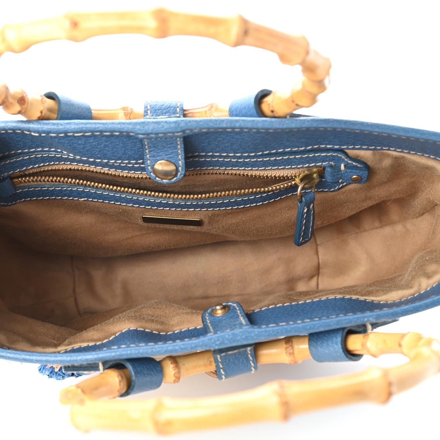 Miu Miu Calfskin Wicker Romantic Basket Bag Naturale Blue 5 of 10