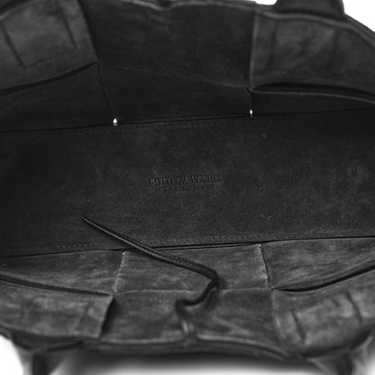 Bottega Veneta Grained Calfskin Maxi Intrecciato Mini Arco Tote Black 6 of 11