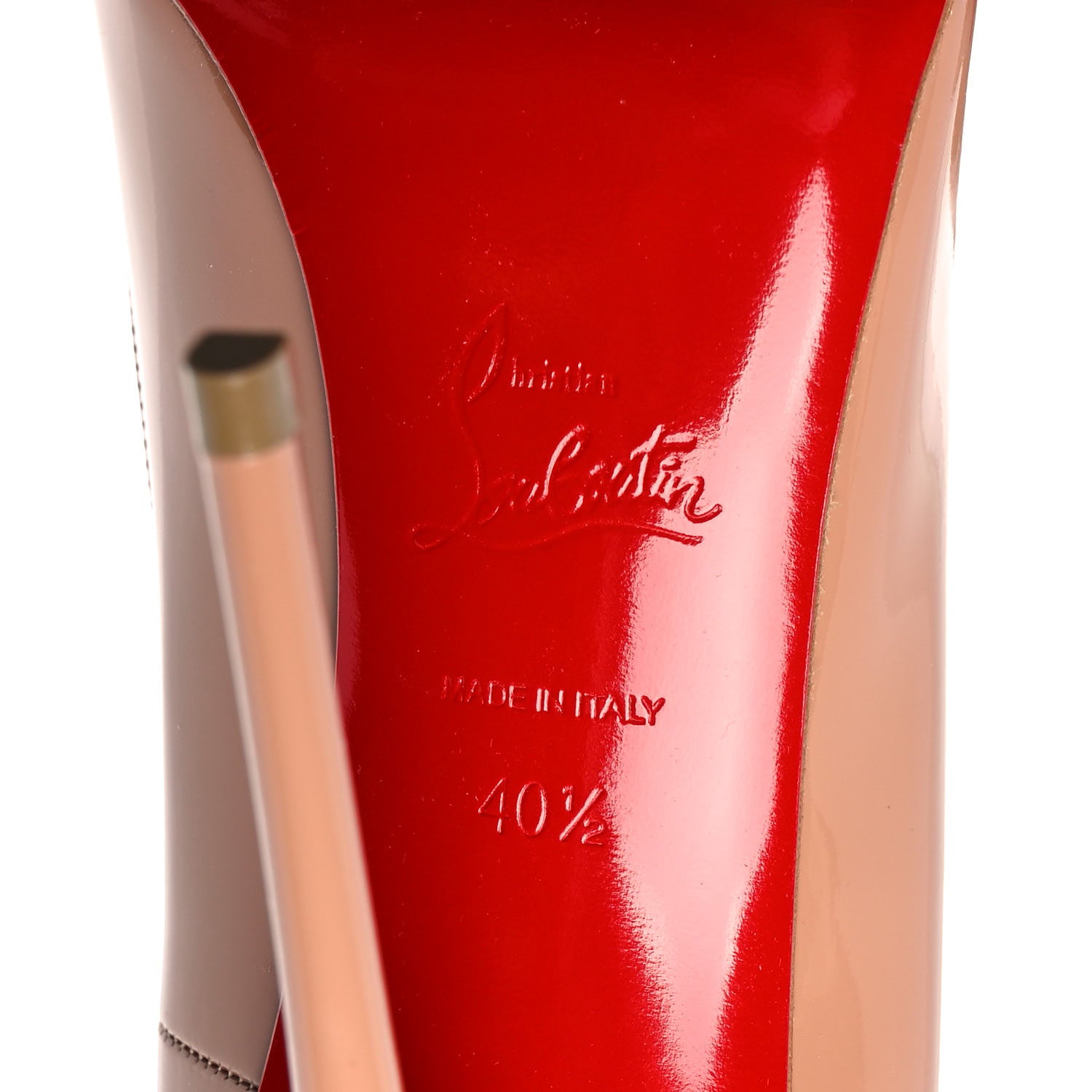 Christian Louboutin Patent So Kate 120 Pumps 40.5 Nude 6 of 8