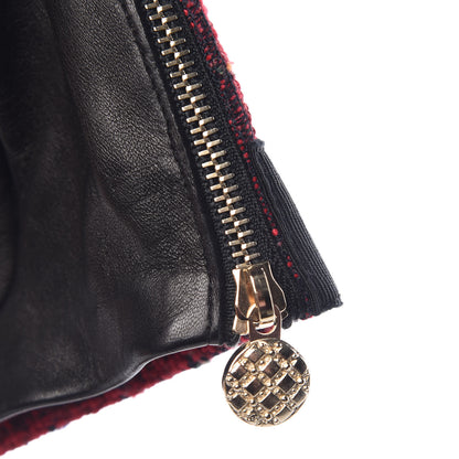 Chanel Lambskin Tweed Logo Fingerless Gloves 8 Pink 5 of 7