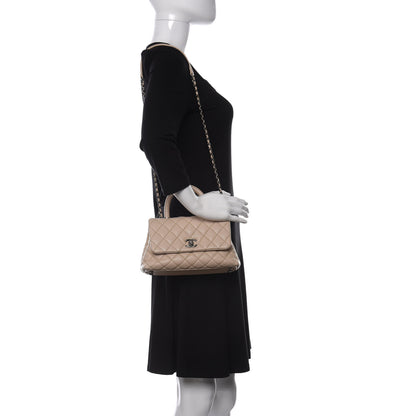 Chanel Caviar Quilted Mini Coco Handle Flap Beige 2 of 11