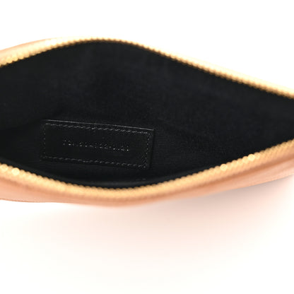 Saint Laurent Grain De Poudre Chevron Monogram Bill Pouch Dune 5 of 8