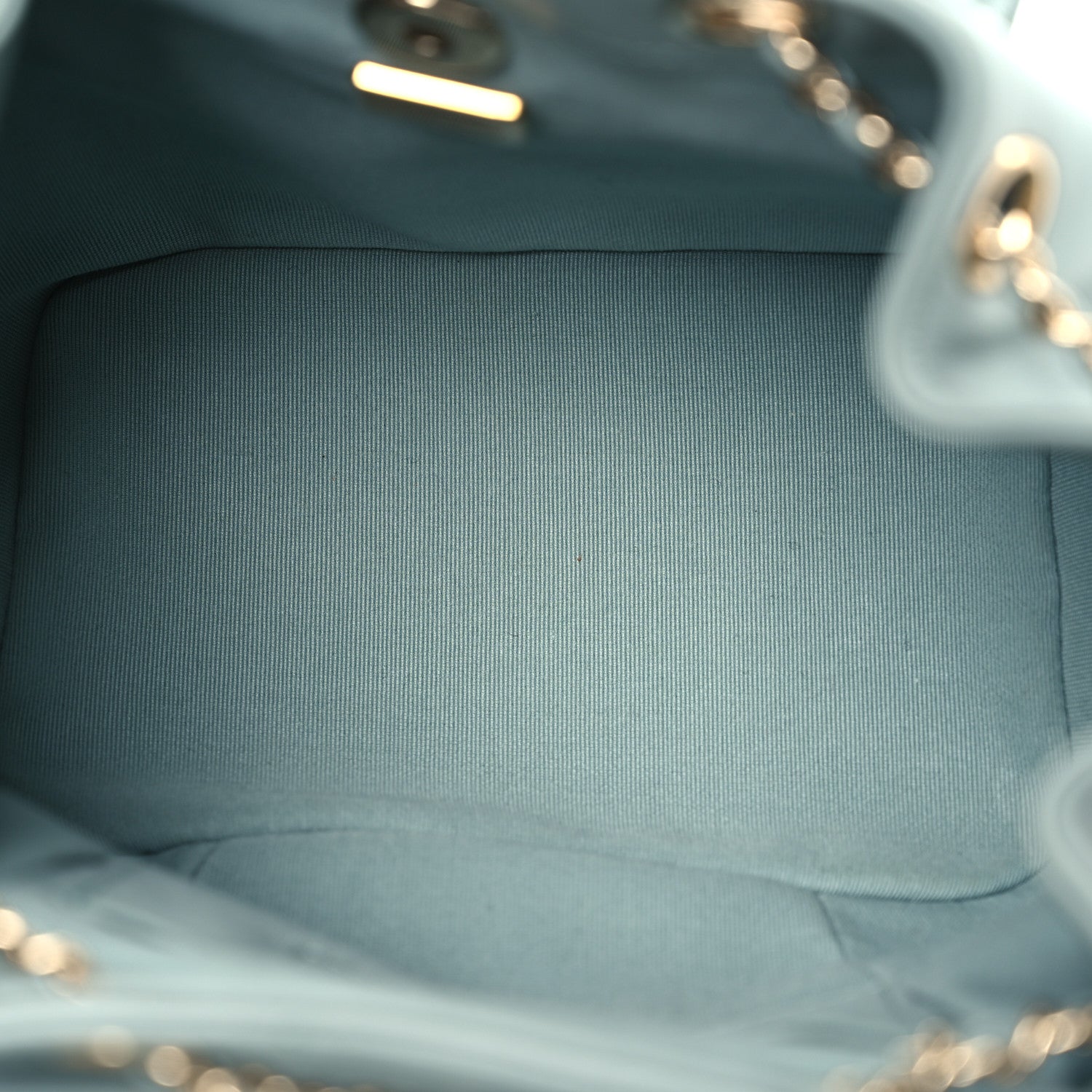 Chanel Lambskin Quilted Small Duma Drawstring Backpack Light Blue 5 of 15