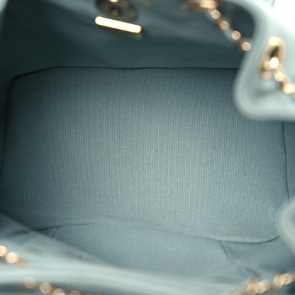 Chanel Lambskin Quilted Small Duma Drawstring Backpack Light Blue 5 of 15