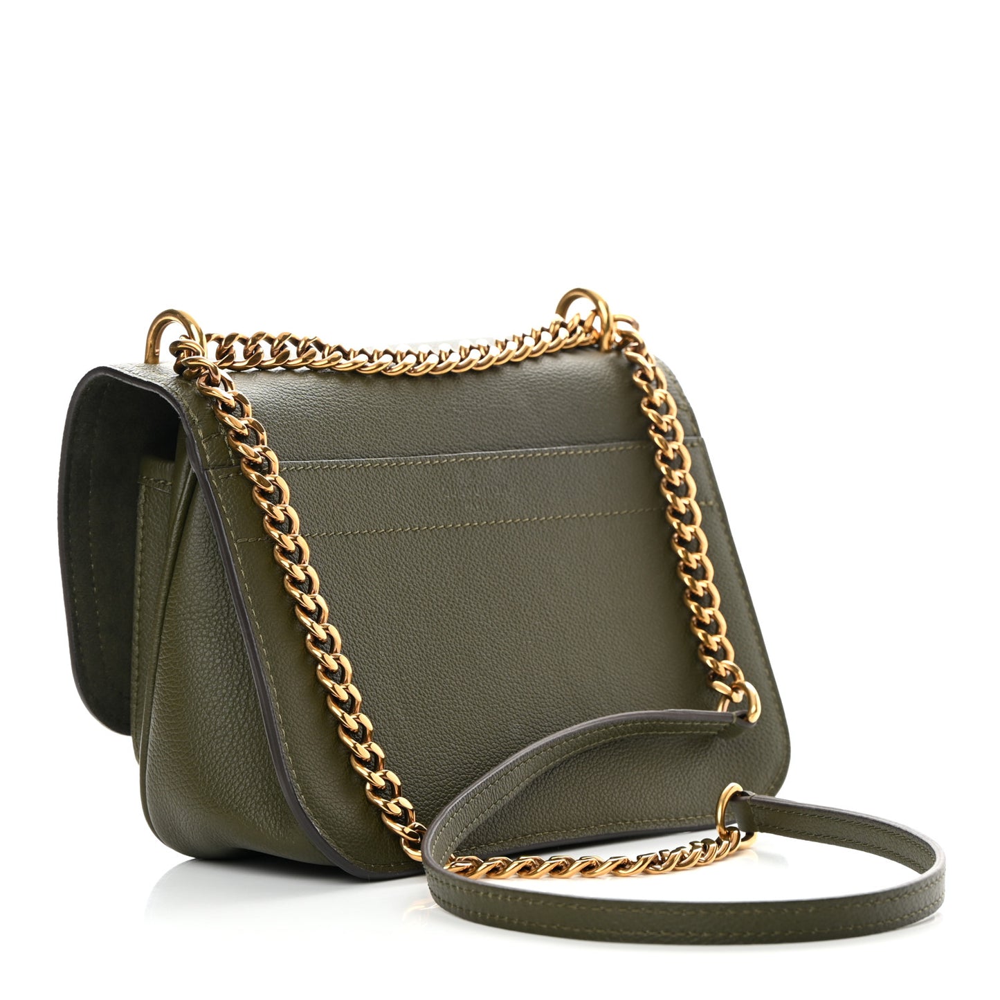Grained Calfskin Lockme Chain Bag PM Kaki
