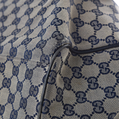 Gucci Monogram Calfskin Large Sukey Tote Beige Blue 22 of 23