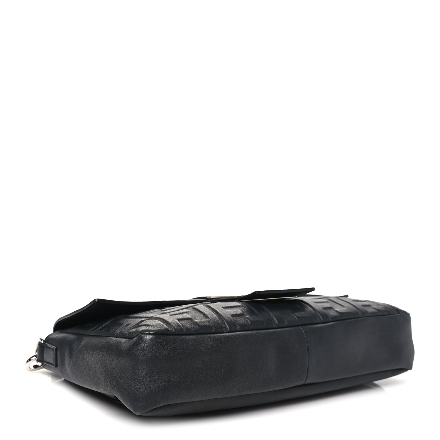 Fendi Nappa FF 1974 Embossed Large Baguette Black 4 of 11