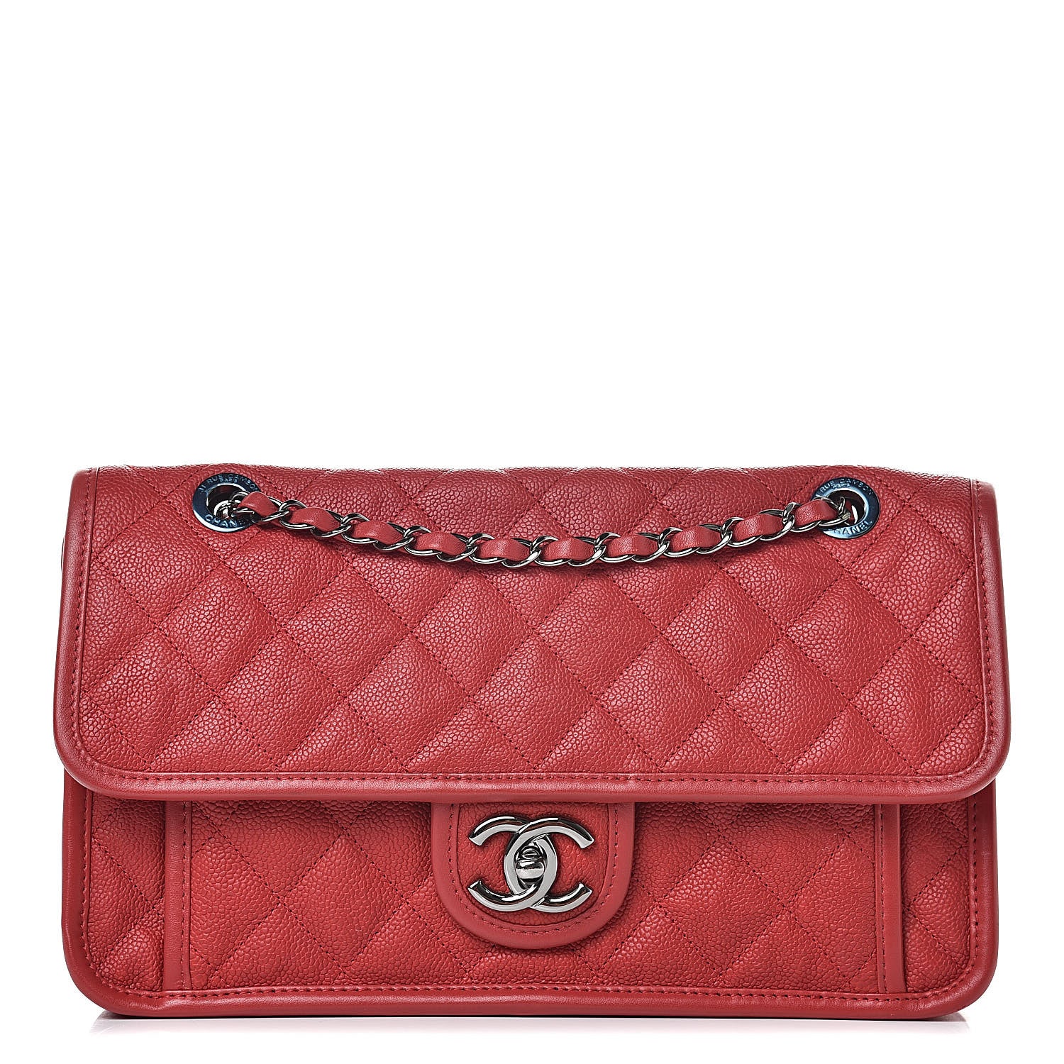 Chanel Caviar Quilted Medium French Riviera Flap Red 1 of 11