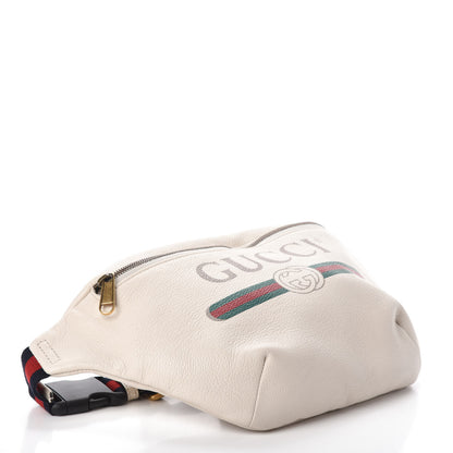 Gucci Grained Calfskin Logo Belt Bag White 4 of 9