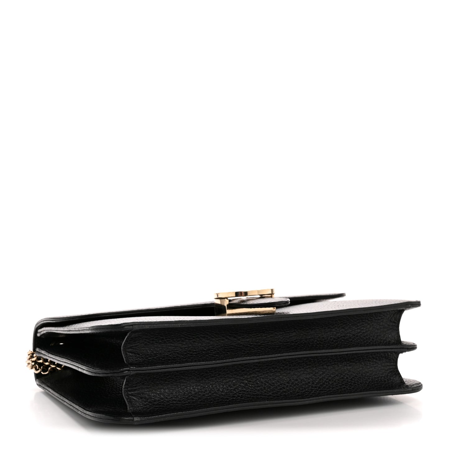 Dollar Calfskin Interlocking G Shoulder Bag Black