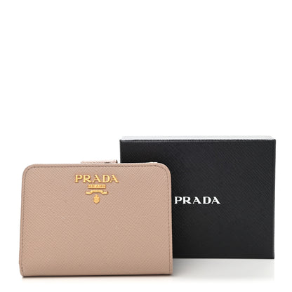 Prada Saffiano Metal Compact Wallet Cipria 7 of 7