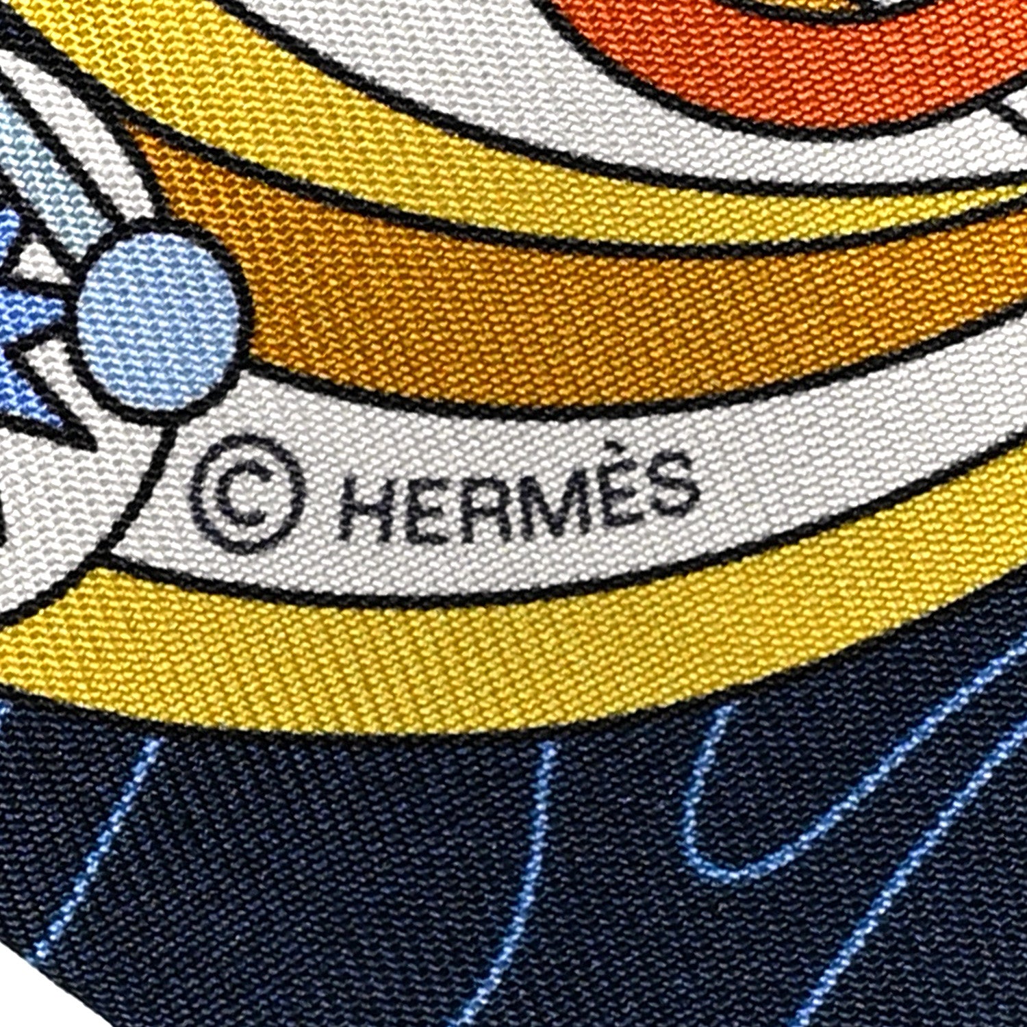 Hermes Silk Odyssey Twilly Marine Gold Ciel 4 of 5