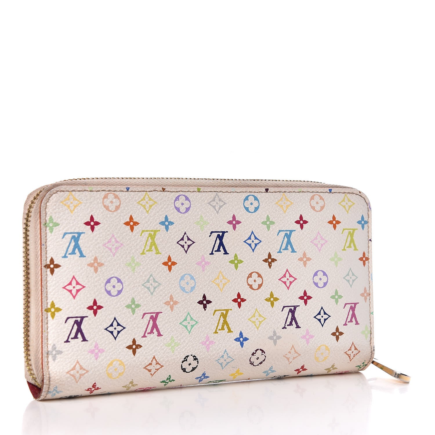 Louis Vuitton Monogram Multicolor Zippy Wallet White Eglantine 3 of 12