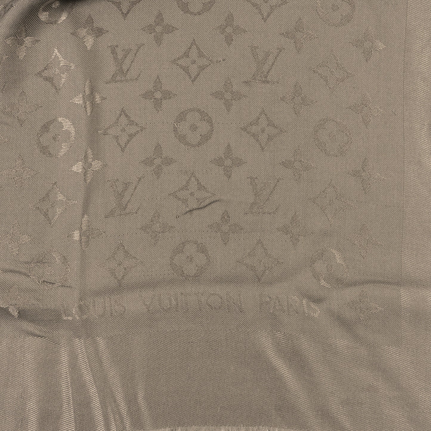 Silk Wool Monogram Shawl Verone