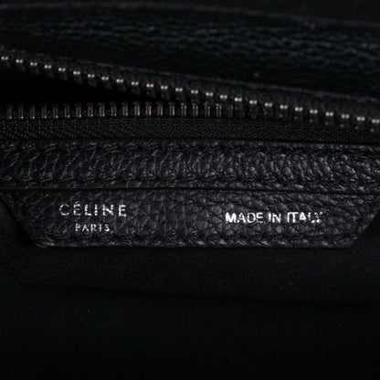 Celine Drummed Calfskin Mini Luggage Black 6 of 6