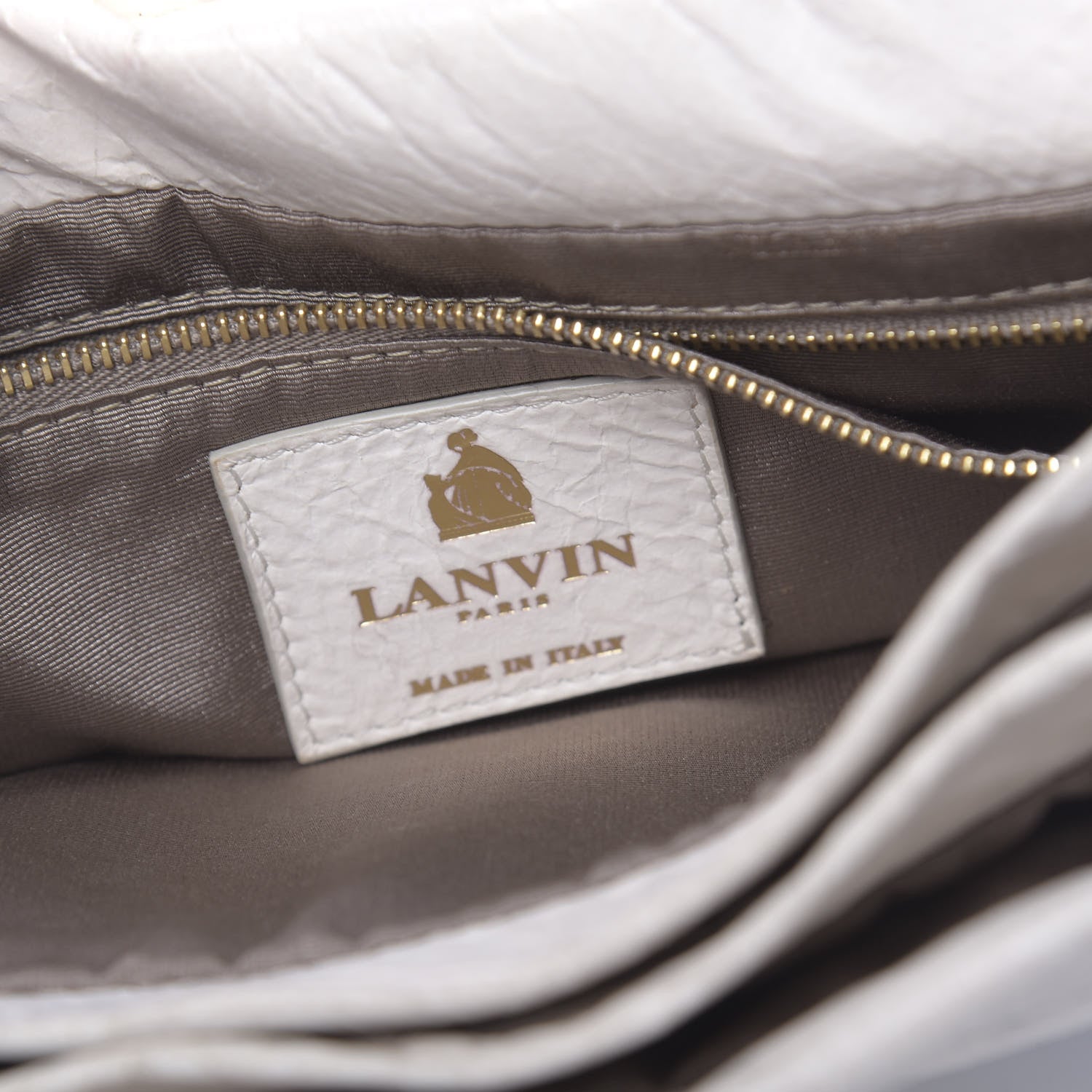 Lanvin Lambskin Quilted Pearl Medium Sugar Flap Shoulder Bag White 6 of 20