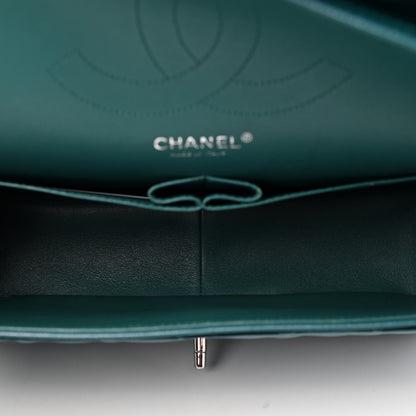 Chanel Caviar Quilted Jumbo Double Flap Dark Turquoise 4 of 10