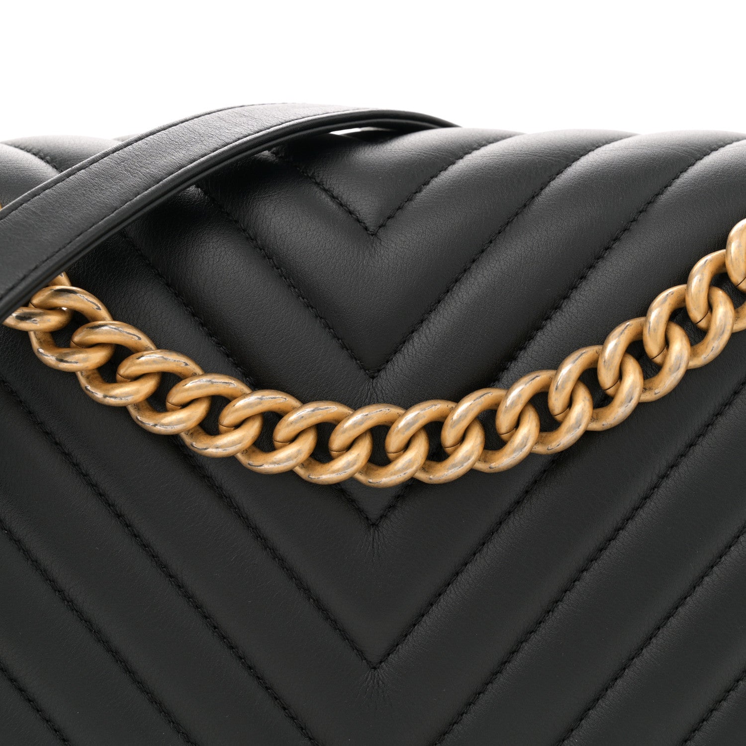 Chanel Calfskin Chevron Quilted New Medium Boy Flap Black 7 of 10