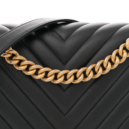 Chanel Calfskin Chevron Quilted New Medium Boy Flap Black 7 of 10