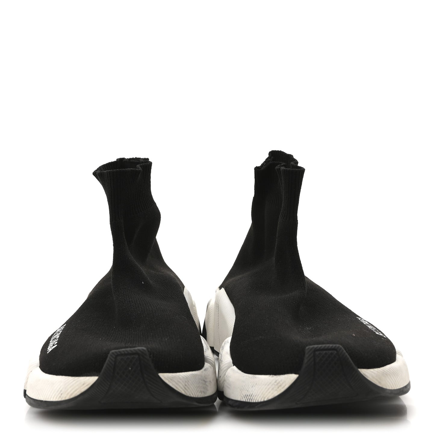 Technical 3D Recycled Knit Bi-Color Sole Womens Speed 2.0 Sneakers 35 Black White