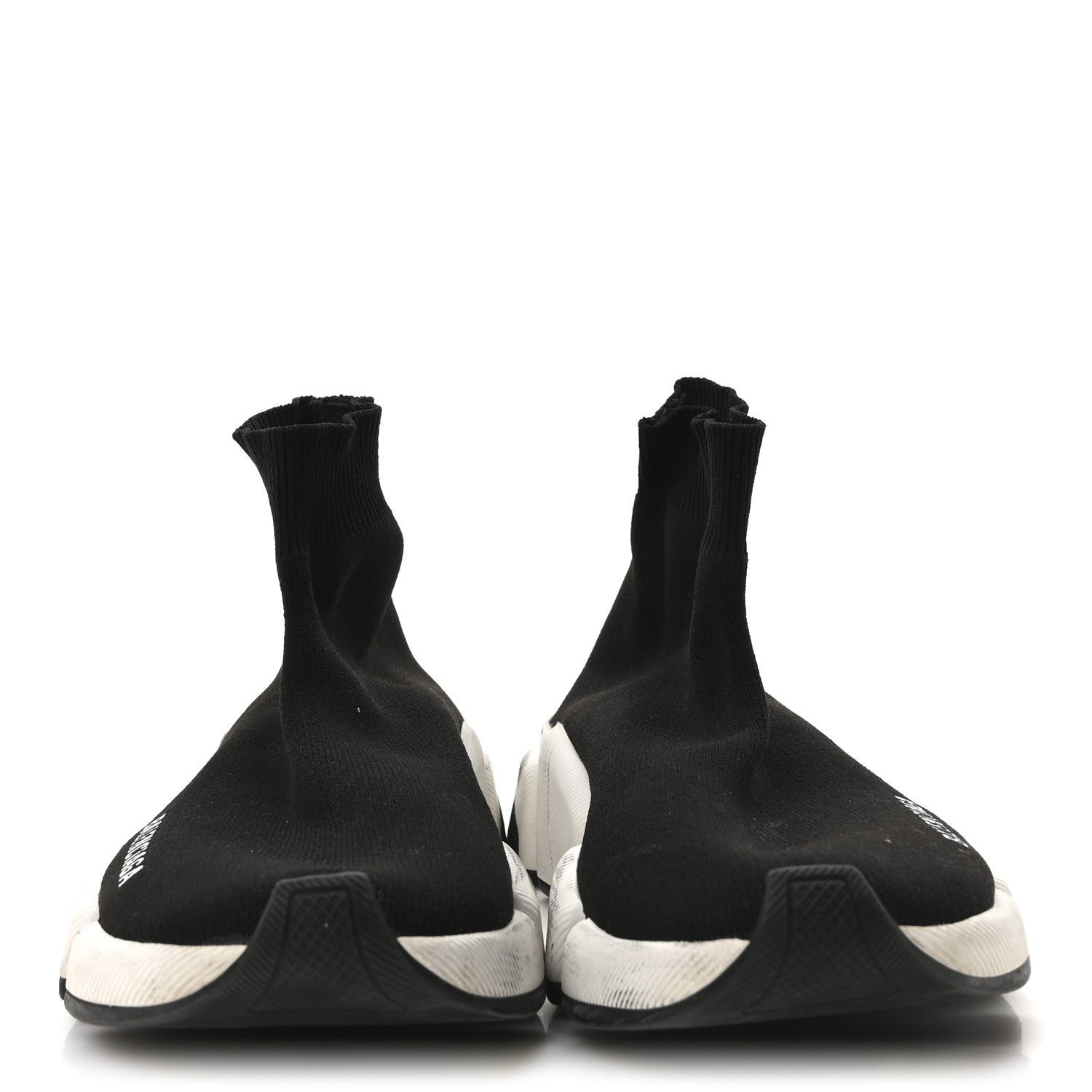 Balenciaga Technical 3D Recycled Knit Bi-Color Sole Womens Speed 2.0 Sneakers 35 Black White 6 of 16