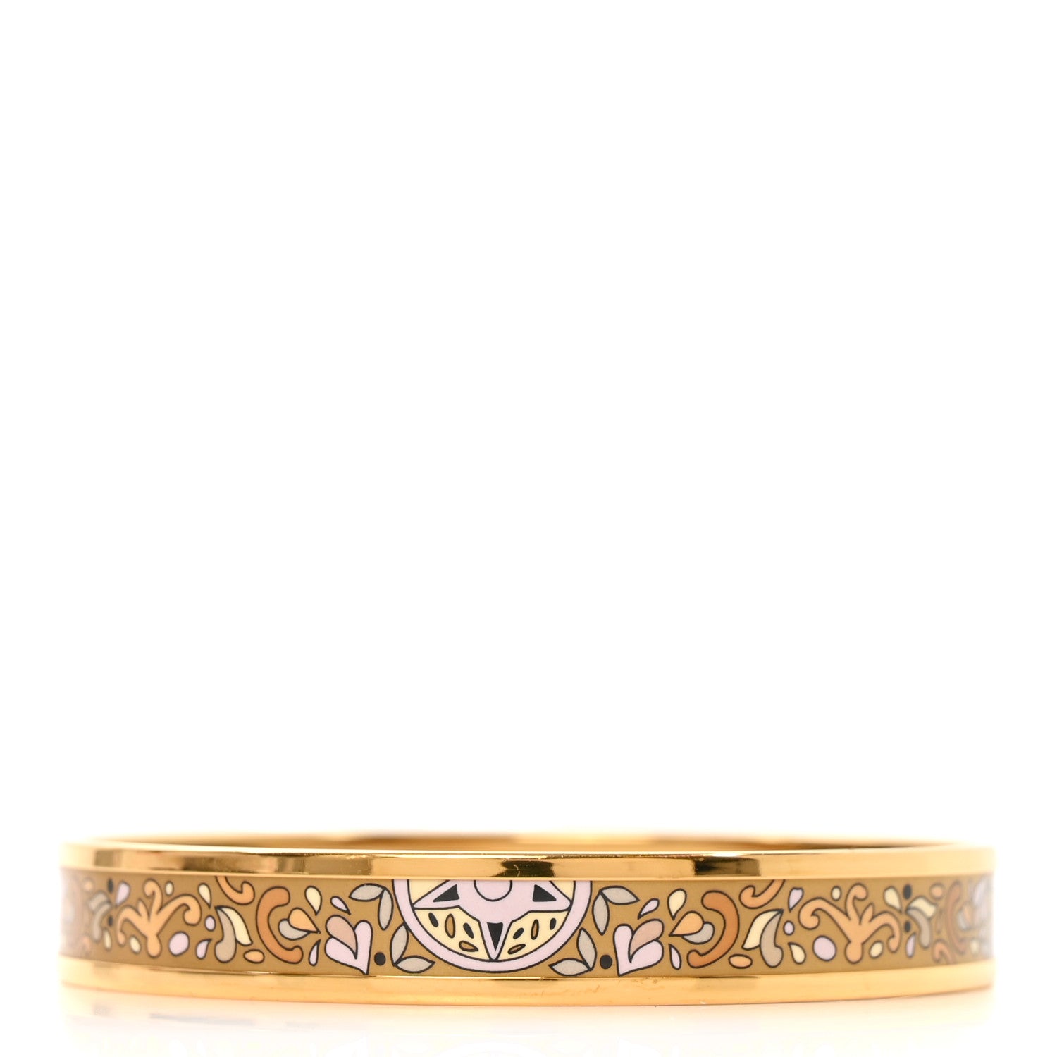 Hermes Enamel Printed Narrow Concours d'Etriers Bracelet 70 1 of 5