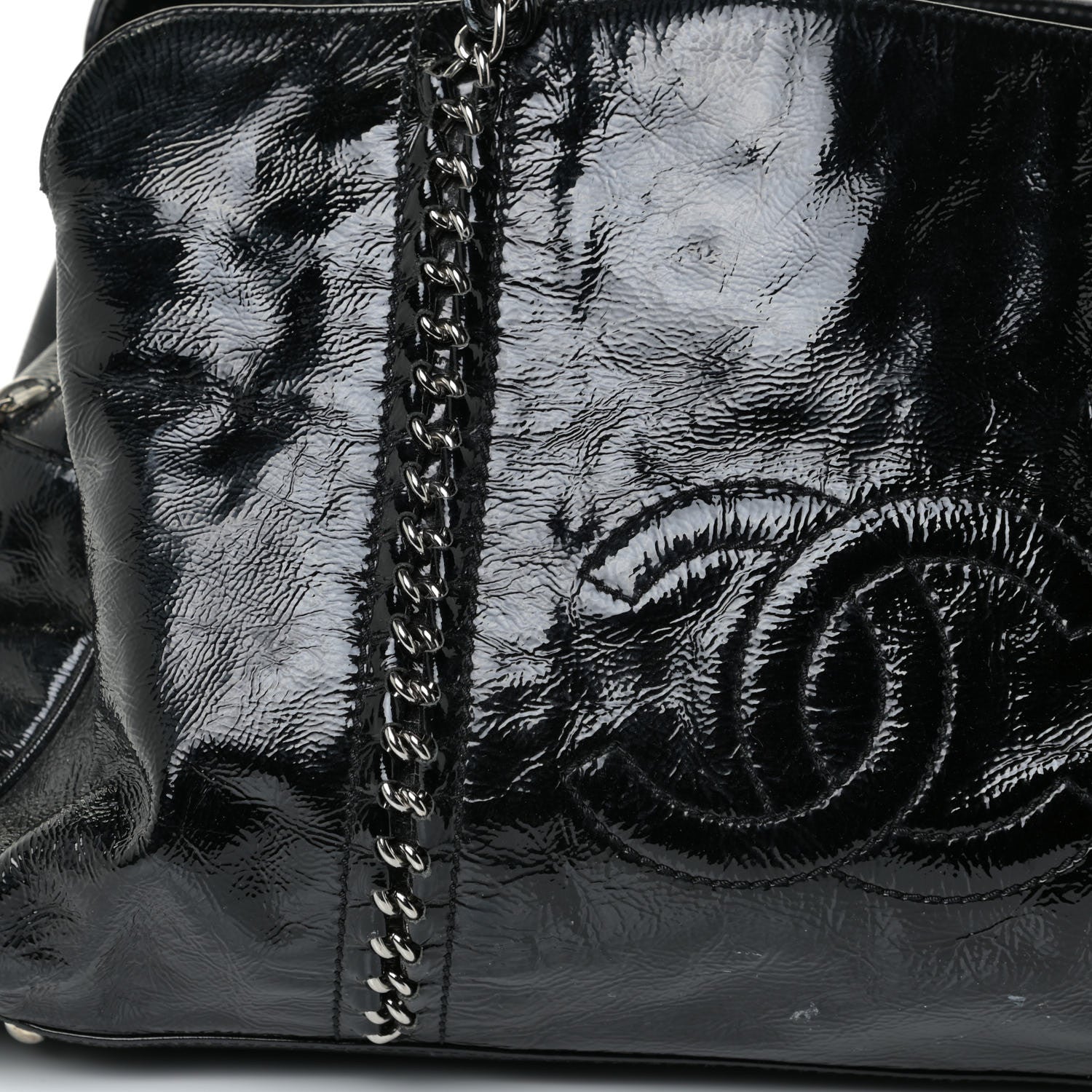 Chanel Patent Calfskin Large Luxe Ligne Tote Black 20 of 22