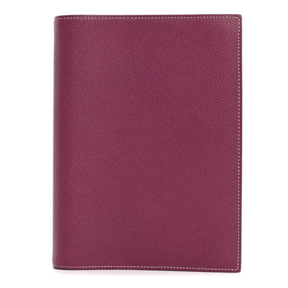 Hermes Epsom Bi-Color Globe Trotter Agenda Cover GM  Tosca Rose Tyrien 1 of 9