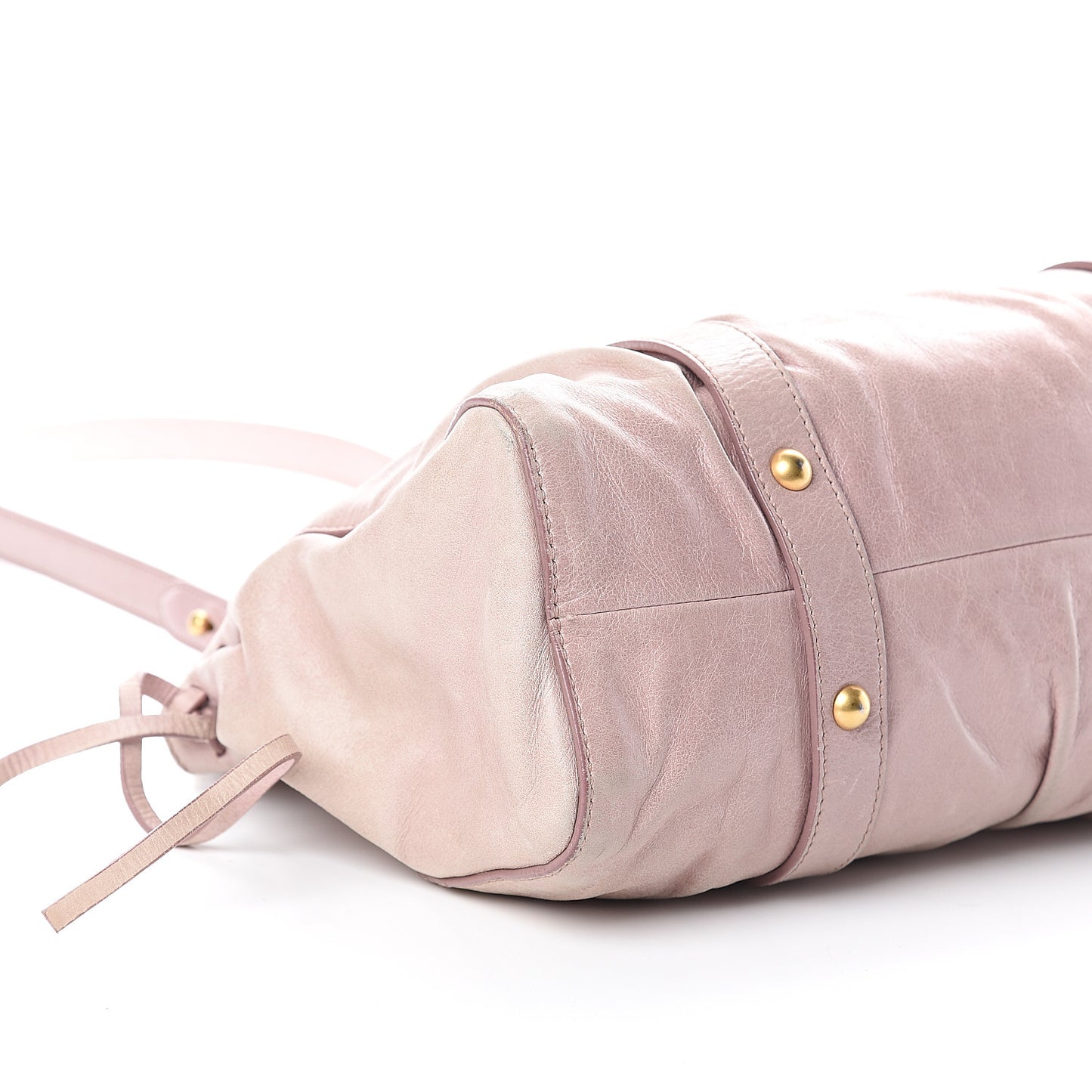 Vitello Lux Gathered Tote Mughetto