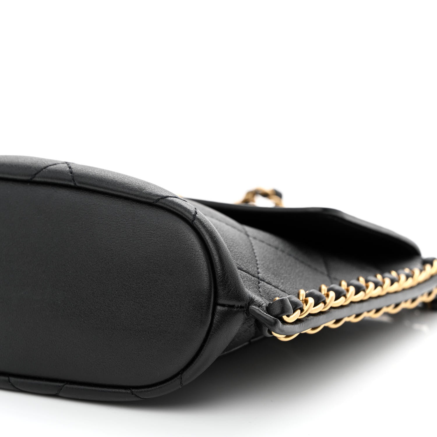 Chanel Calfskin Quilted Chain Small Hobo Bag Black 10 of 10