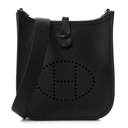 Hermes Taurillon Clemence Evelyne TPM Black 1 of 11