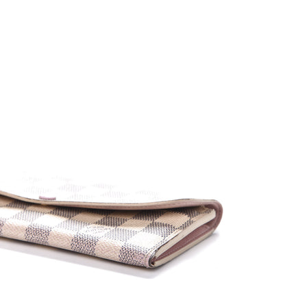 Louis Vuitton Damier Azur Emilie Wallet Rose Ballerine 7 of 16