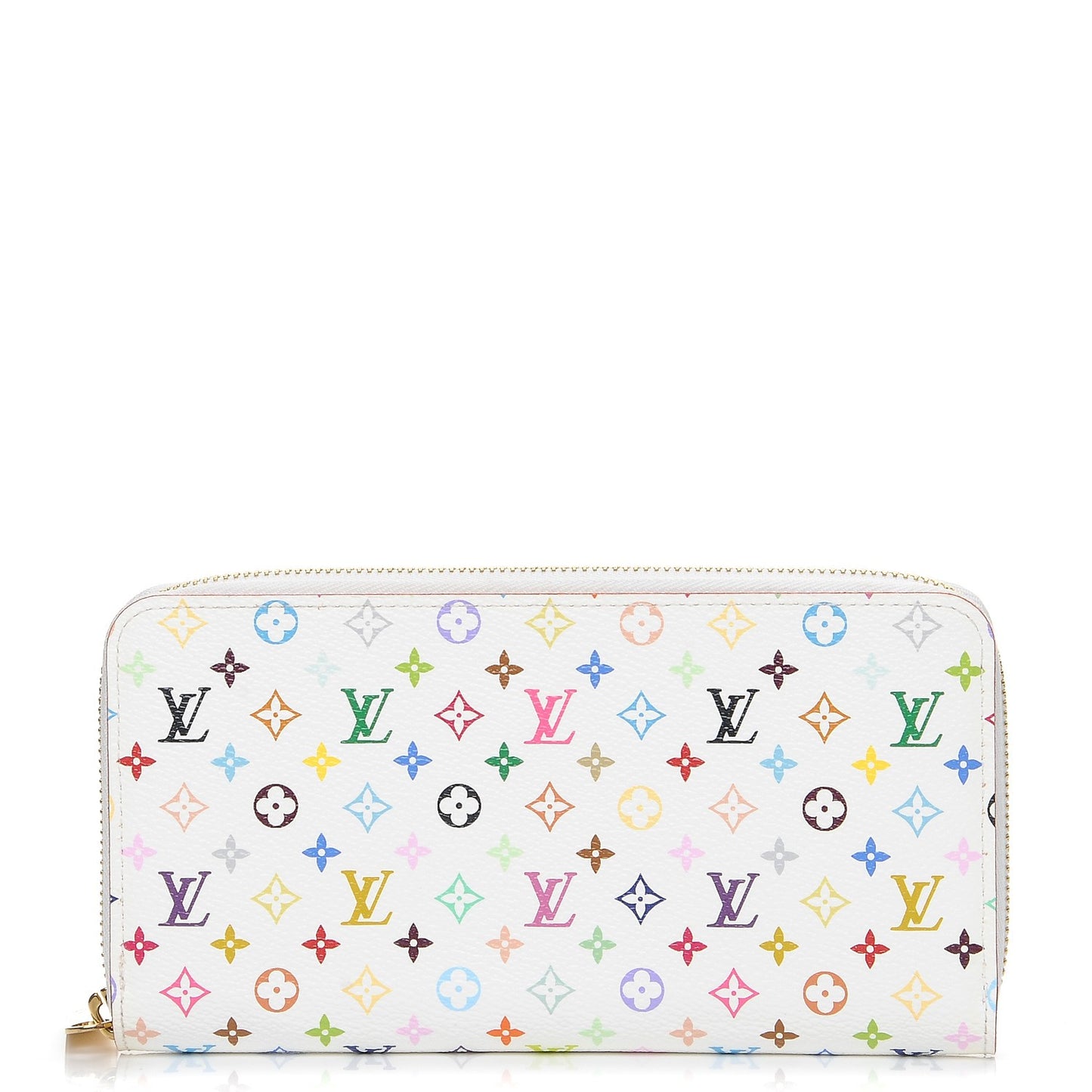 Monogram Multicolor Zippy Wallet White Litchi