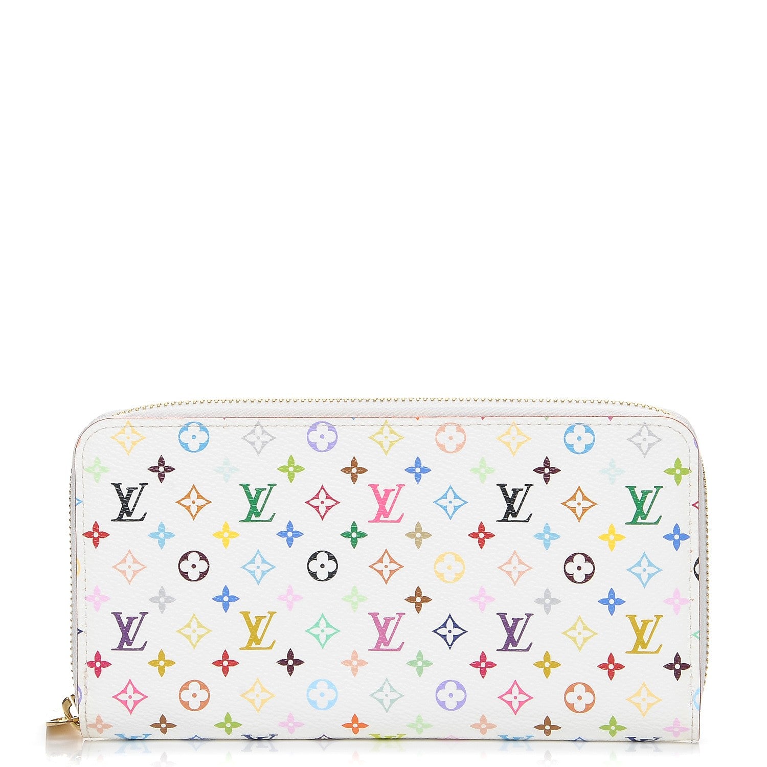 Louis Vuitton Monogram Multicolor Zippy Wallet White Litchi 1 of 7