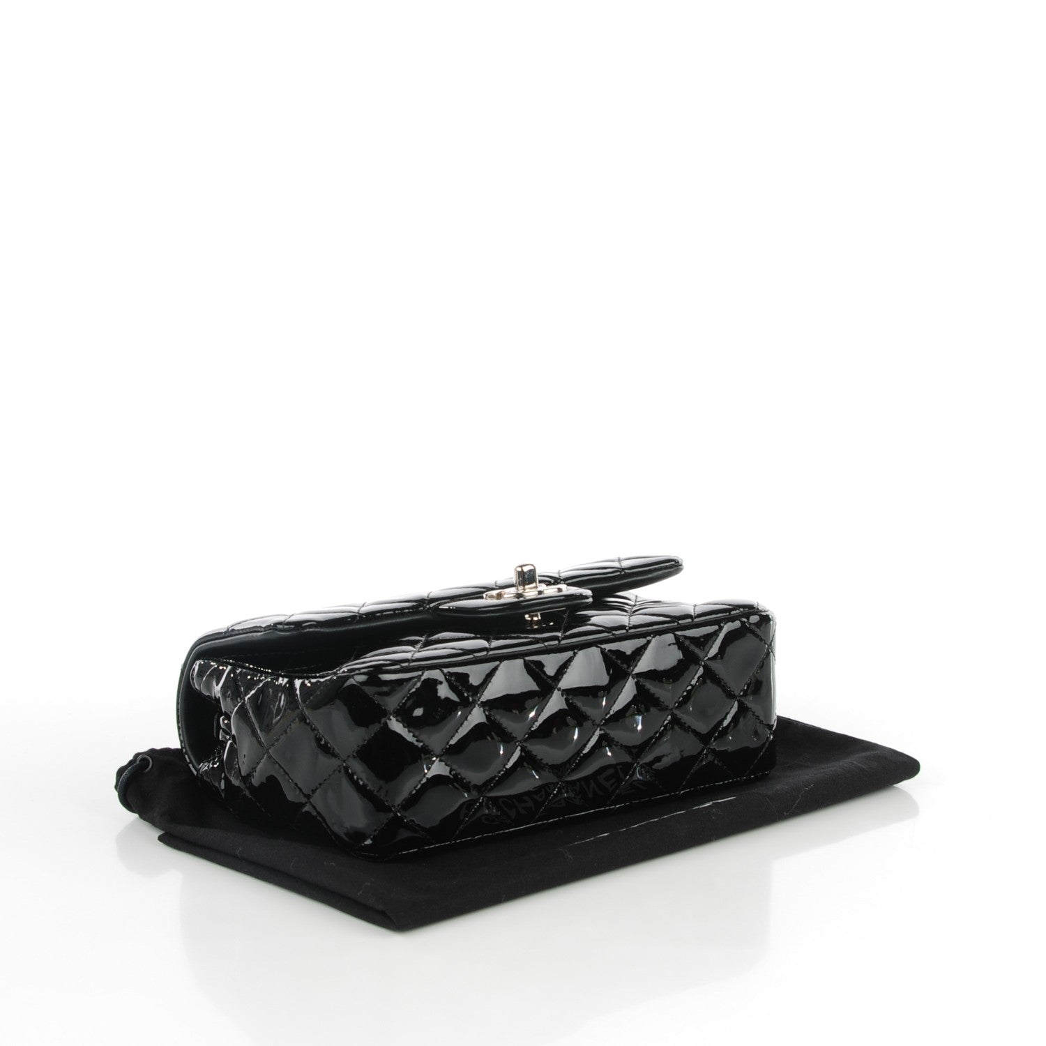 Chanel Patent Calfskin Quilted Mini Rectangular Flap Black 4 of 8