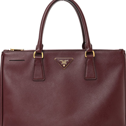 Prada Saffiano Vernice Medium Galleria Double Zip Cerise 10 of 25