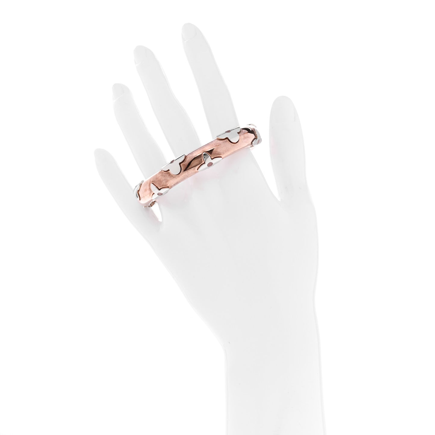 Metal Daily Monogram Bracelet S Rose Gold