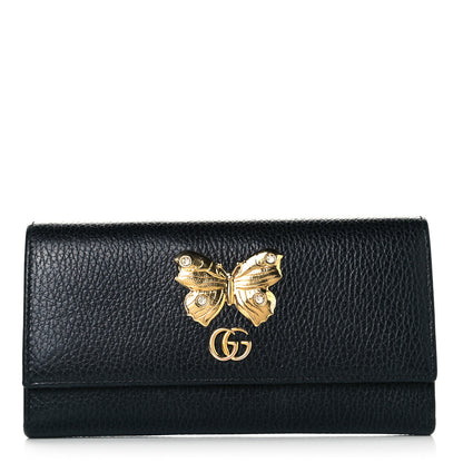 Gucci Calfskin Garden Continental Wallet Black 1 of 8