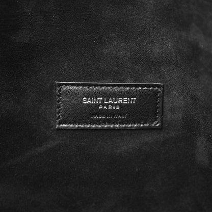 Saint Laurent Calfskin Crocodile Embossed Large Souple Sac De Jour Black 7 of 8