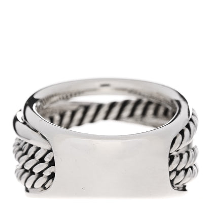 David Yurman Sterling Silver 15mm Wide Crossover Cable Ring 54 6.75 3 of 4