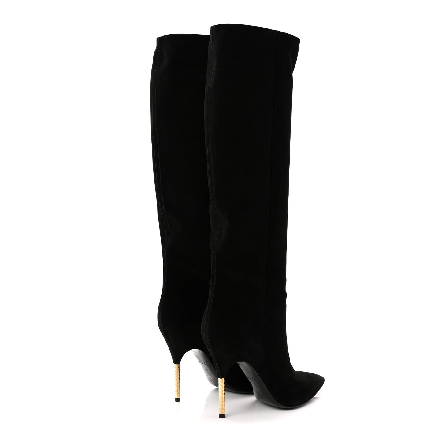 Suede High Boots 41 Black